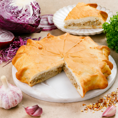 Пирог с капустой и мясом
